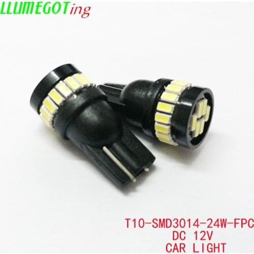 100pcs DC 12V White 24x 3014 SMD T10 W5W 194 168 Auto Interior Door Light for BMW E90 E60 X5 E70 E87 X3 F25 E53 E93 F20 E39 X6