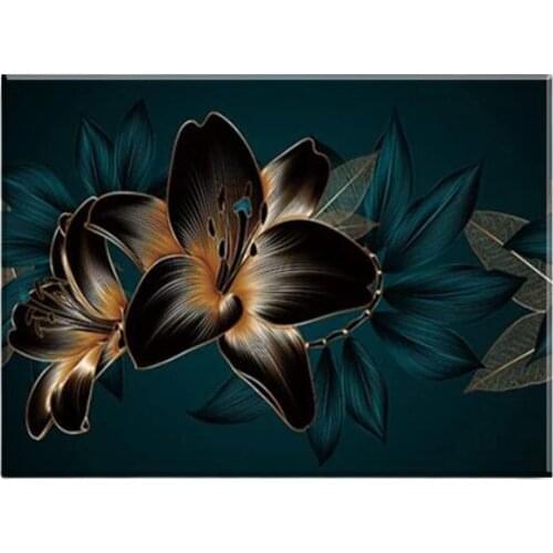 Black Gold Plant Leaf 5d DIY Diamond Painting Full Square Round Diamond Embroidery Cross Stitch Mosaic Rhinestone Picture A2233