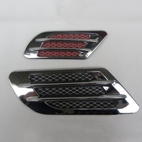 2Pcs/Set Car Side Air Flow Vent for Fender Hole Cover Intake Grille Duct Decoration ABS Plastic Sticker Universal New