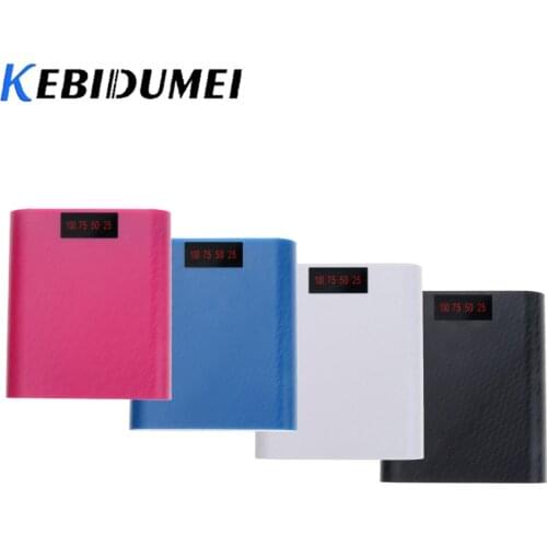 Kebidumei 5V 1.5A USB Phone Charger 4 * 18650 Power Bank Battery DIY Shell Case Box Mobile Pisplay Screen For iphone X 7 xiaomi