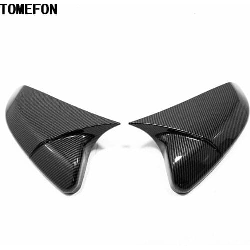 TOMEFON For Honda Civic 10th 2016 2017 2018 2019 Sedan Car Side Door Rear View Mirror Cap Cover Trim Exterior Accessories ABS