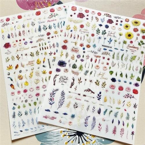 MG200322-02 MG200322-03 DIY plants 3D Back glue Nail decal Nail sticker Nail decoration Nail art Nail tool Nail ornament