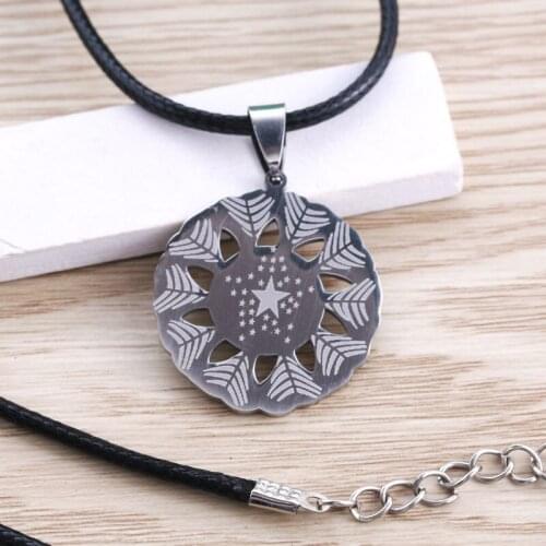 Fashion Stainless Steel Flower Star Charm Pendant Necklace Men and women Jewelry Wholesale