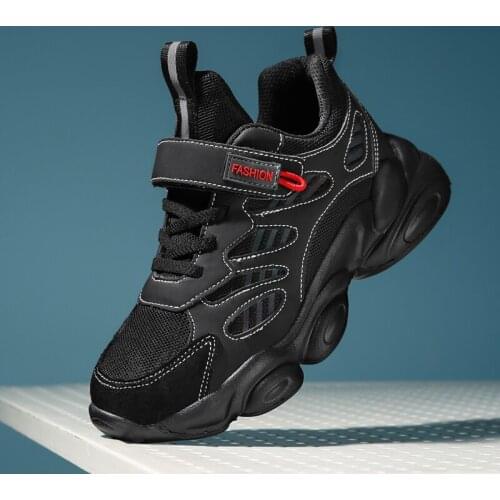 2021 Fashion Brand Youth Casual Boys Children Sneakers Anti-Slip Casual School Kids Boys Shoes Black Shoes for Teenage Boys
