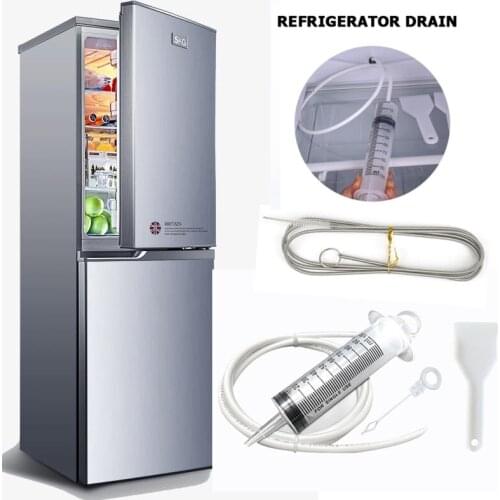 Refrigerator Drain Hole Clog Remover Dredge Cleaning Set Flexible Refrigerator Scrub Brush Water Dredging Tool Cleaning Brush