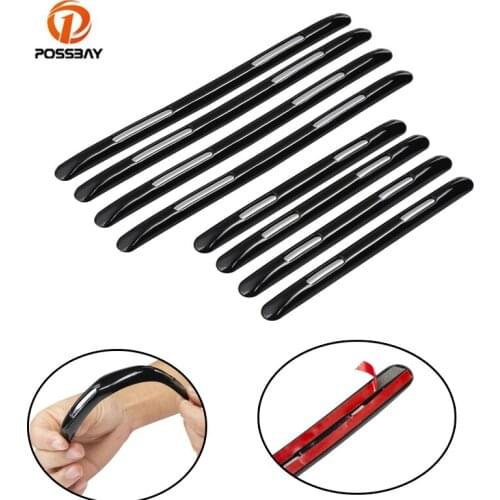 4 Pcs Auto Door Sill Edge Stickers Protection Rubber Strip Scratch Collision Guard Universal Car Bumper Protector Car-Styling