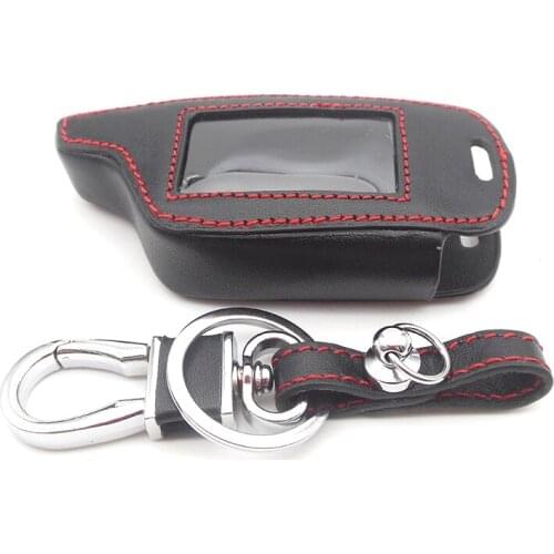 New arrival B9 Leather Key Case for Starline B9/B91/B6/B61/A91/A61/V7 C9 LCD Way Car Remote 2 Way Alarm