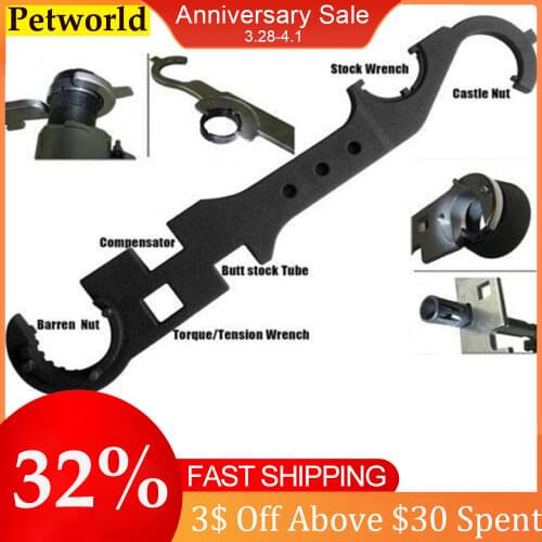 Outdoor 8 in 1 Combo Wrench AR15/M4 Armorer Spanner Multi-functional Repair Tool Travelling Easy Carrying Durable Parts