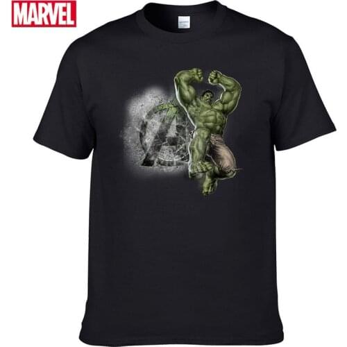 Marvel The Avengers Hulk T shirt Comfortable Breathable 100% cotton Fashion clothes for teens Tops t-shirts man summer #150