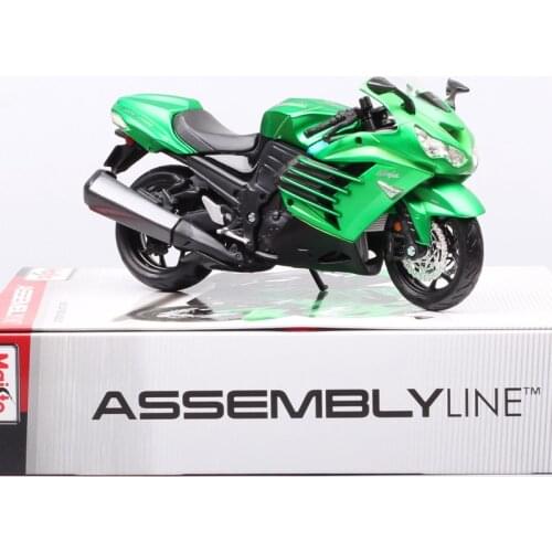 Maisto Assembly line 1:12 scale kit set the Kawasaki Ninja ZX-14 Motorcycle model ZZR1400 Diecasts & Toy Vehicles bike DIY boys