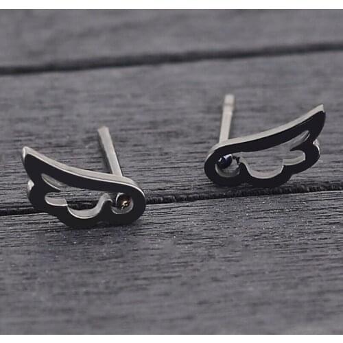 Auspicious Cloud Trend Brief Titanium Stainless Steel 3 Colors Plated Men Earring Stud Earrings For Women Classic Jewelry