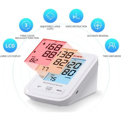 Sinocare Automatic Upper Arm Blood Pressure Monitor 823 Professional Digital Blood pressure monitor 24-34cm
