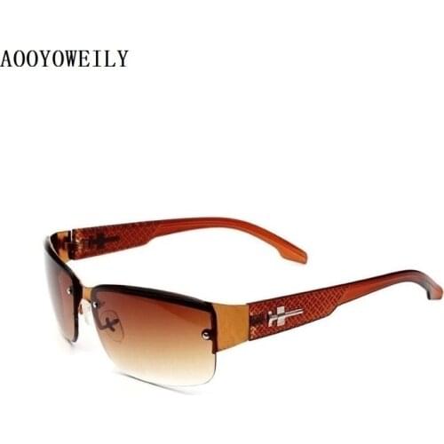 Fashion Rimless Sunglasses For Men Women Vintage Designer Sun Glasses Man Gradient Lens Eyewear Luxury Frameless Shades UV400