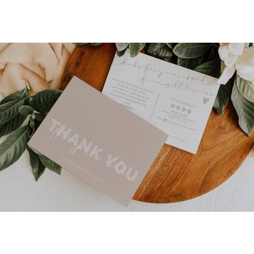 Editable Thank You Card Business Printable Boho Thanks For Your Purchase Small Business Package Insert Card Thank You For Your O