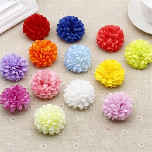 Wedding Decoration 10PCS Simulation Melaleuca Chrysanthemum Silk Flower Head DIY Shoes Hat Scene Decoration Wreath Material