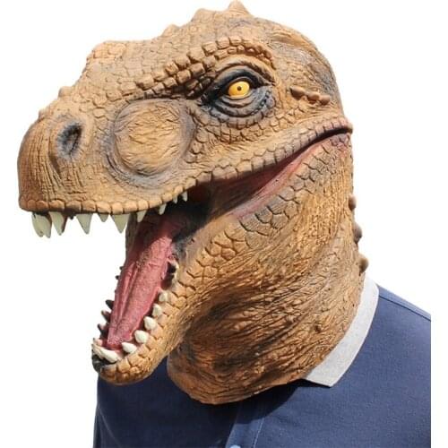 Tyrannosaurus Rex Latex Mask Halloween Party Cosplay Dinosaur Masks Mascaras De Latex Realista Animal Maske Masquerade party