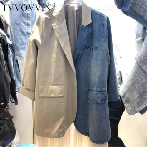 Женские джинсовые пиджаки Tvvovvin China At AliExpress