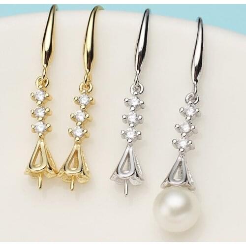 Unique Design Hot Pearl Earrings Mountings, Drop Earrings Findings Settings Jewelry Parts Fittings Drop Earrings Accessories