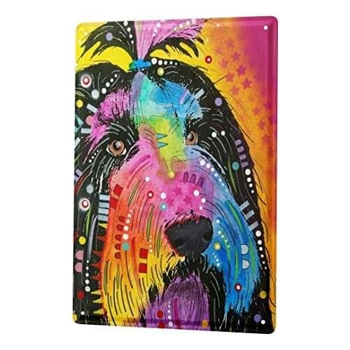 Tin Sign Decor Plaques Dog Giant Schnauzer