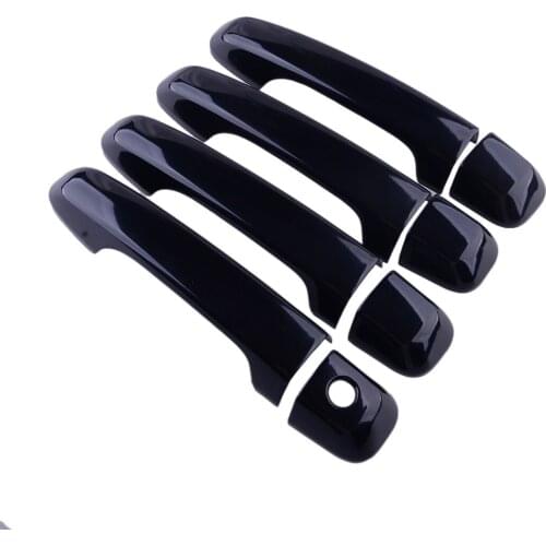 1 Set Car Side Door Handle Key Hole Cover Trim Frame Fit For Toyota 4Runner 2010 2011 2012 2013 2014 2015 2016 2017 2018-2021