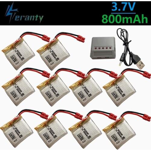 10PCS Upgrade 3.7V 800mAh battery for Syma X21 X21W x26 X26A drone battery RC quadcopter spare parts accessories