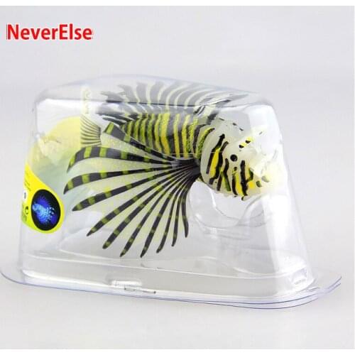 Aquarium Fish Tank Artificial Luminous Lionfish Silicone colorful Landscape Fish Glow In Dark Underwater Ornament Pet Accessory