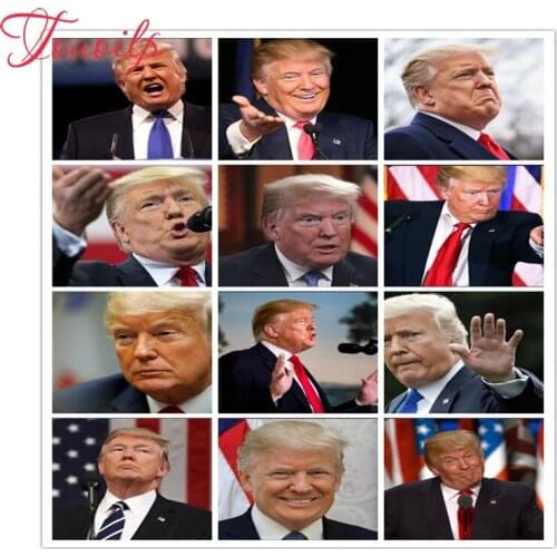 TOUOILP,Donald Trump,USA,America President,Trump,Full,Diamond Embroidery5D,Diamond Painting,Cross Stitch,3D,Diamond Mosaic