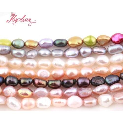 4-6x5-8mm Freeform Freshwater Pearl Loose Natural Stone Beads For Necklace Bracelet Jewelry Making DIY Spacer Strand 14.5"