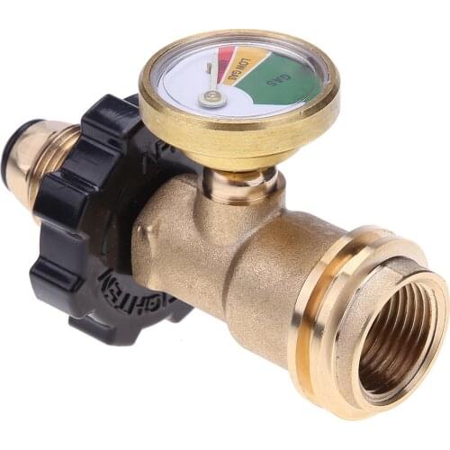 Pol Propane Gas Gauge Meter Tank Built-In Leak Detector Universal For QCC1 Propane Tank Gas Cylinder Pol Pressure Gauge Connecto