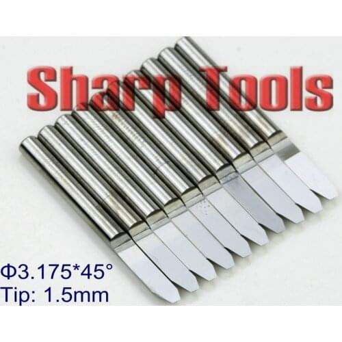 45 Degree 3.175mm Tip1.0-1.5mm V Carving Flat End Mill Engraving Bits PCB CNC Router Cutters Carbide Milling Tools Set for Wood