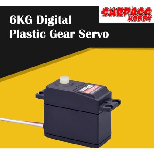 Hot Sale SURPASS Hobby S0600P Plastic Gear 6KG Digital Servo for RC Airplane Robot 1/12 1/14 RC Car Boat Duct Plane