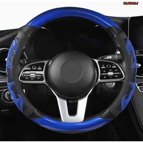 KAHOOL Microfiber Leather Car Steering Wheel Cover For Mitsubishi ASX Outlander Lancer Pajero L200 Mirage Triton Attrage