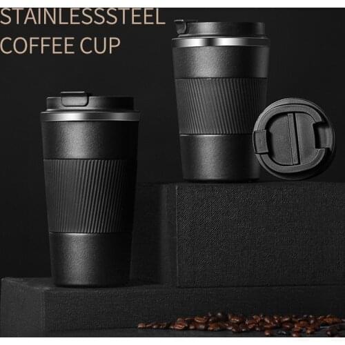 StainlessSteel Coffee Cup Creative Office Personalized Accompanying Cup Leakproof Insulated Thermal Travel Coffee Mug Cup Flask