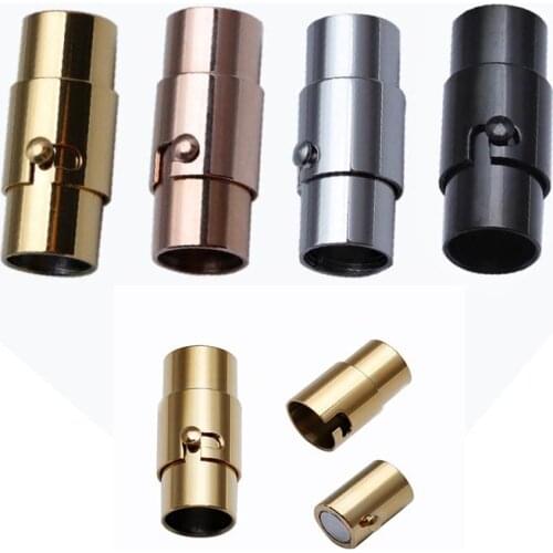 Strong Magnetic Clasps With Locking 2-10mm End Clasp For Bracelet Leather Cord Connectors For DIY Jewelry Making Accessories