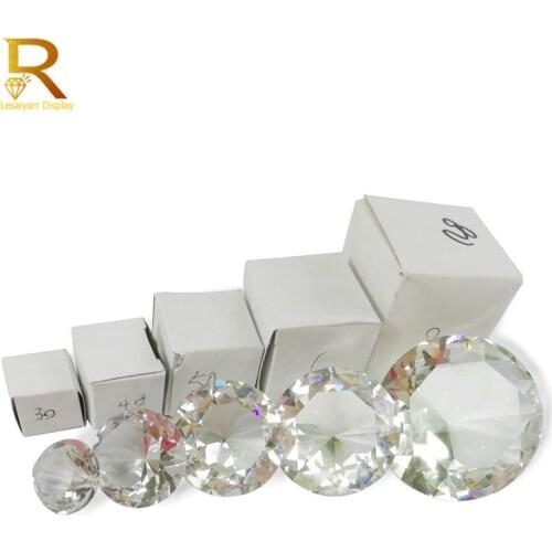 Wholesale Crystal Clear Paperweight Faceted Cut Glass Giant Diamond Jewelry Decor Craft