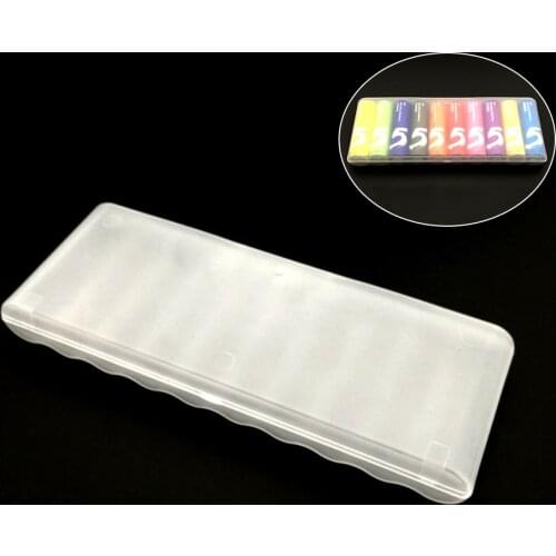 Plastic Battery Storage Box Hard Container Case Cover for 10Pcs AA Battery Portable Organizer Box PP Lithium Battery Case