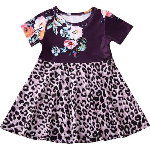 Girl Dress 2020 Summer Newborn Baby Girls Kids Short Sleeve Dress Floral Print Sunsuit Clothes 1-6Y
