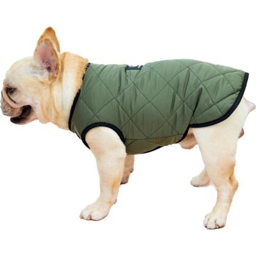 WarmHome Pet Apparel Plaid Texture Dress-up Skin-friendly Pet Dog Vest Coat Outfit for Winter