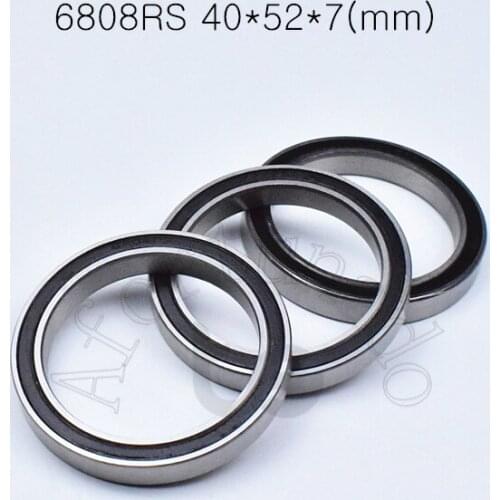 6808RS 40*52*7(mm) 10pieces bearing ABEC-5 6808 6808RS chrome steel rubber sealed bearing Thin wall bearings