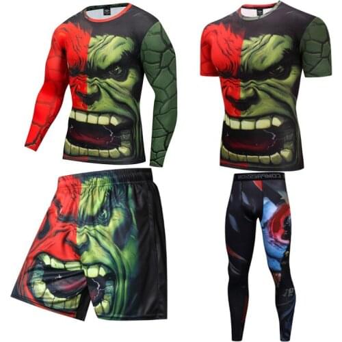 Jiu Jitsu Mannen Boksen Jerseys Bjj Mma Rashguard Compres T-shirt Boksen Kickboksen Muay Thai Set Running Shirts Leggings Pakken