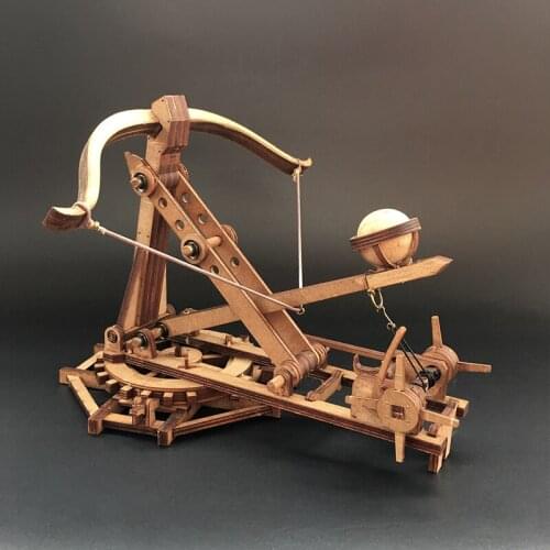 Vintage Ancient Chariot Trebuchet Bow Wooden Siege Car Parent-child Interaction Toys Accepte Drop Shipping
