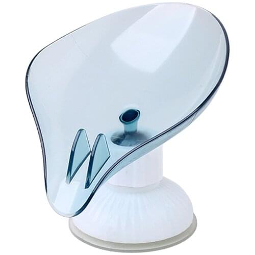 Rotating Sucker Soap Box Multi Function Toilet Kitchen Plastic No Punching Creative Leaf Shaped Drain Portable Soap Dishes