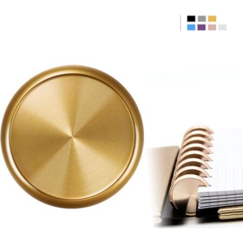 Yiwi 8pcs Notebook Mushroom Hole Button Notepad Metal Loose-leaf Coil 360 Degree Foldable Metal Disc Buckle Metal Binding Ring
