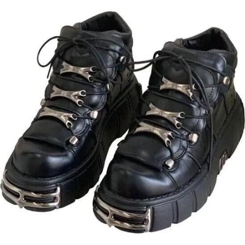 Pumk Women shoes Platform heels Black