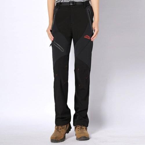 Winter women pants hiking pants fleece waterproof windproof soft shell trousers fashing climbing outdoor pants for woman