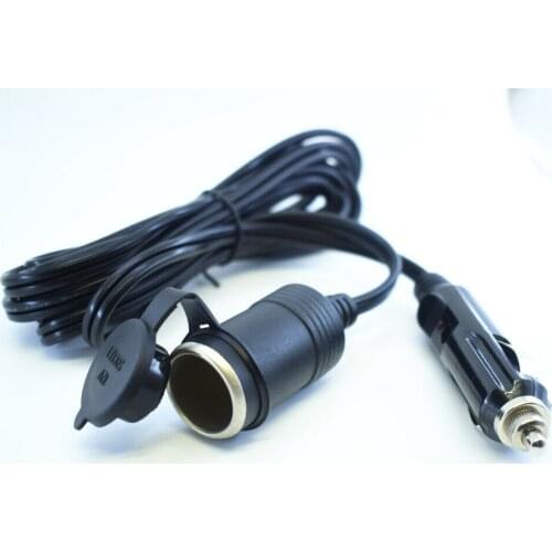 1pc 12ft/3.6M 18AWG Car Cigarette Lighter Socket Male to Female Extension Cable