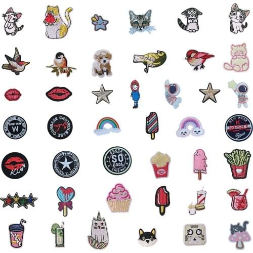 Ice cream children self-adhesive badge embroidery jeans jacket DIY clothing craft supplies material accessories 1PCS for sale