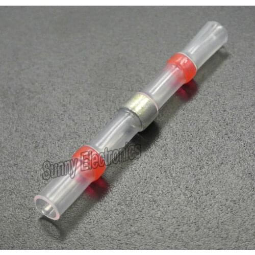10pcs/lot Red Heat Shrink Solder Butt Splice Auto Connectors Terminal Electrical