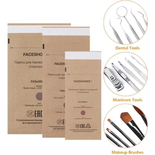 100Pcs Disposable Sterilization Nail Bag Gel Equipment Sterilizer Manicure Pouch Disinfection Aspirator Cosmetics Accessories