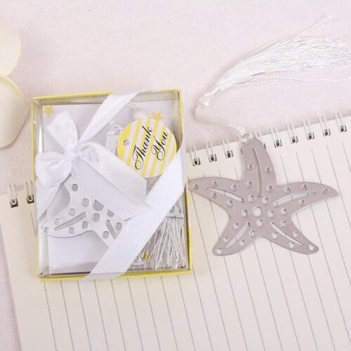 12PCS Book Lovers Collection Metal Starfish Bookmark For Book Kids Birthday Party Souvenir Giveaway For Guest